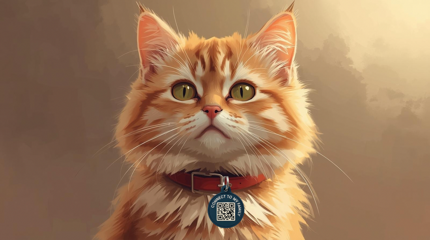 Smart Pet Tag with QR Code - Safety & Easy Identification
