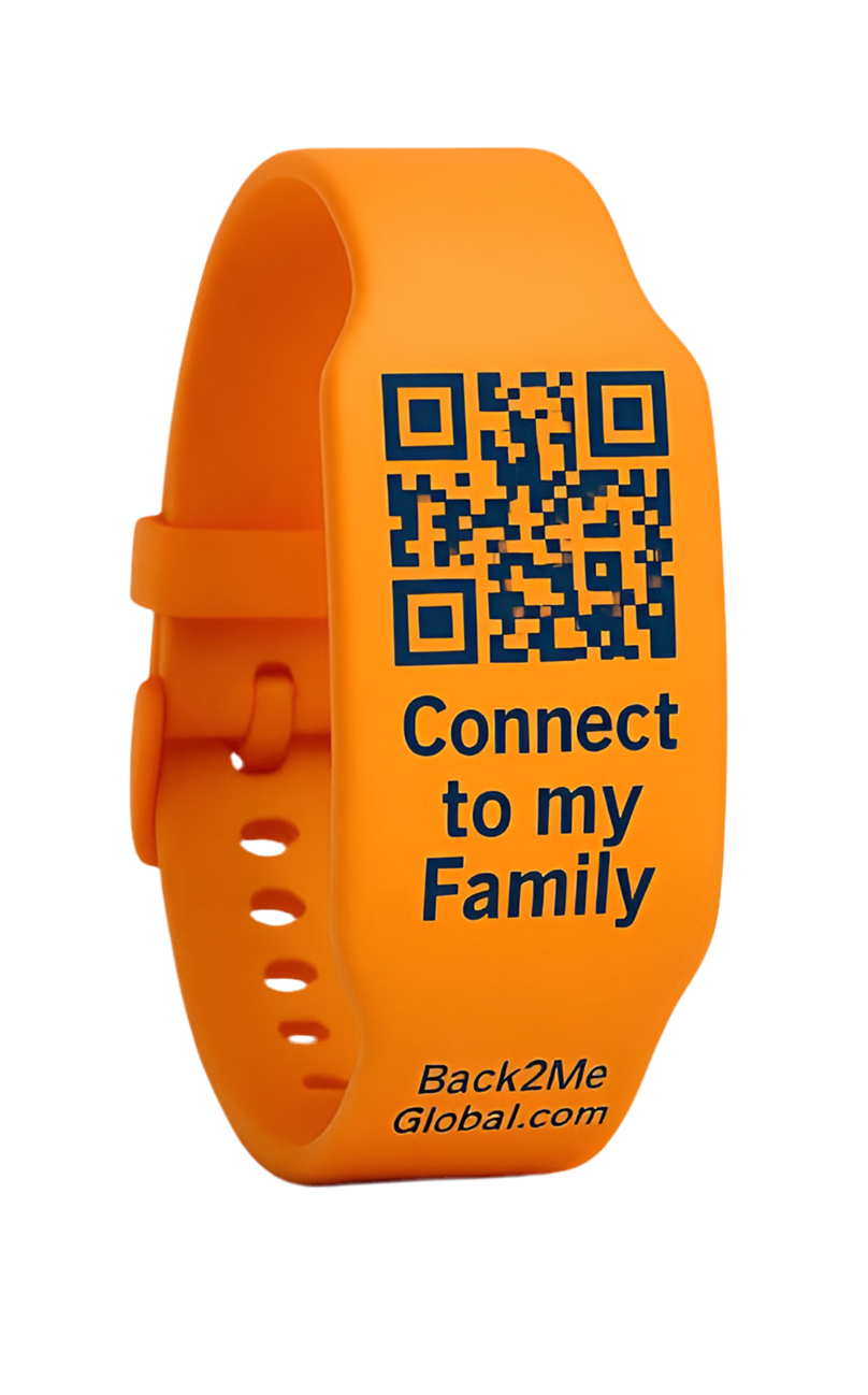 Smart safety Wristband with QR code ID for Adults