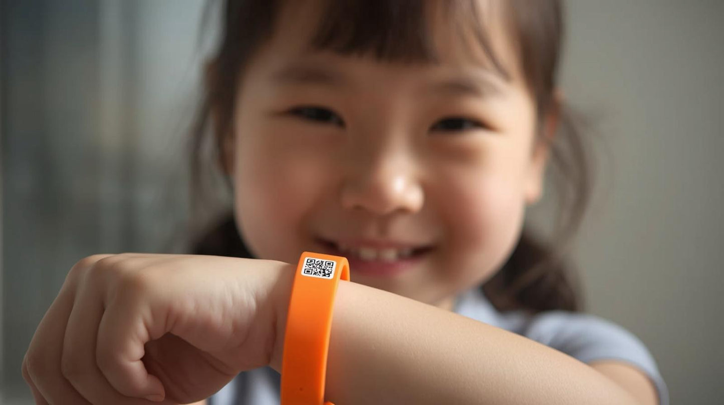 Smart safety Wristband for Kids with QR code ID